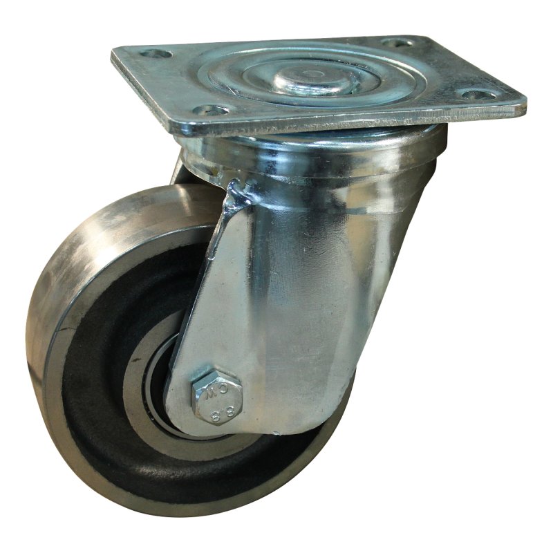 roulette pivotante 150mm serie 45 ᠆ 18 montage de la plaque palier lisse