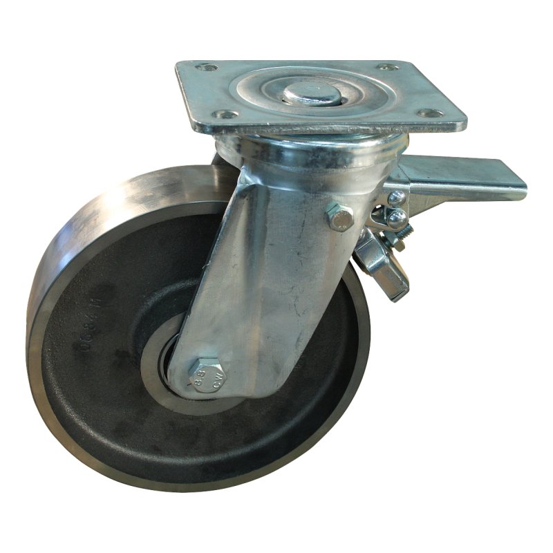 roulette pivotante avec frein 175mm serie 45 ᠆ 18 montage de la plaque roulement à billes