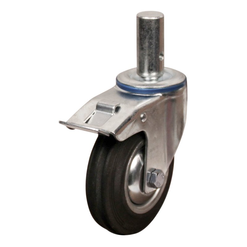 roulette pivotante avec frein 125mm série 02 ᠆ 15 goupille konus-kogellager