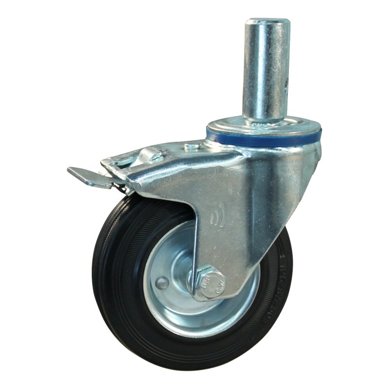 roulette pivotante avec frein 125mm série 02 ᠆ 15 goupille roulement à rouleaux