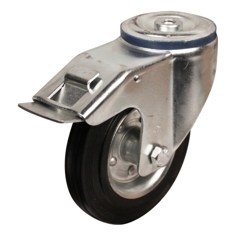 roulette pivotante avec frein 160mm série 02 ᠆ 15 trou pour boulon roulement à rouleaux