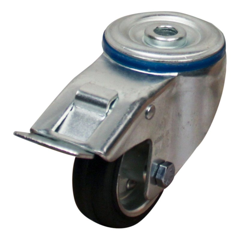 roulette pivotante avec frein 80mm série 02 ᠆ 15 trou pour boulon roulement à rouleaux