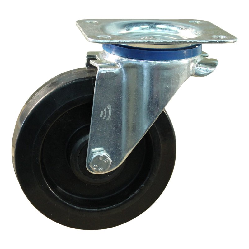 roulette pivotante 160mm série 07 ᠆ 12 plaatbevestiging met uitsparing richtingvastzetter roulement à rouleaux