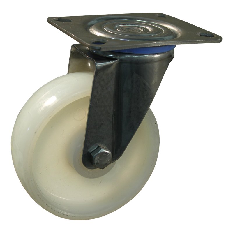 roulette pivotante 150mm serie 34 ᠆ 30 montage de la plaque roulement à aiguilles éxécution inox