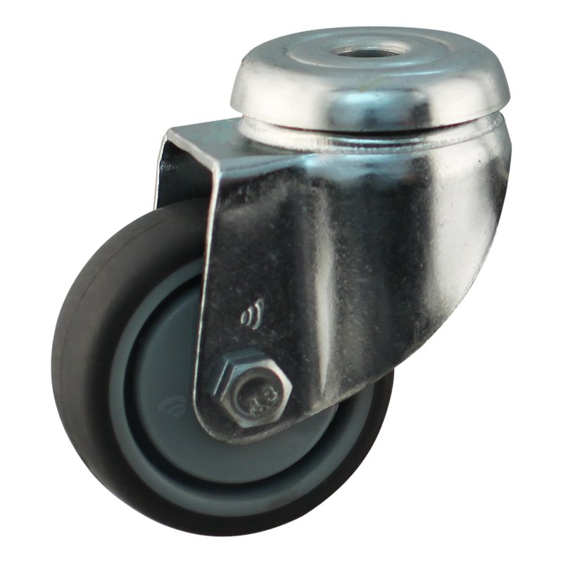 roulette pivotante 50mm série 68-60 trou pour boulon roulement à billes