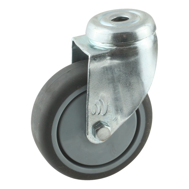 roulette pivotante 75mm série 68-60 trou pour boulon roulement à billes