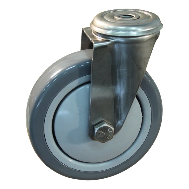 roulette pivotante 125mm serie 36 ᠆ 30 trou pour boulon roulement à billes
