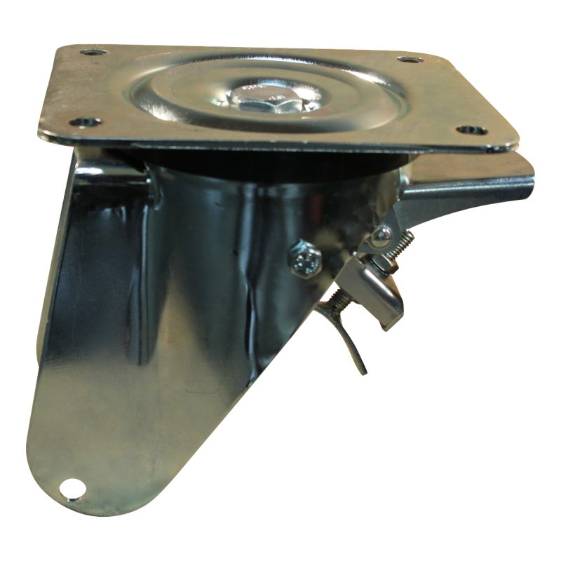 roulette pivotante avec frein 3.00-4 2.10x4 ET0 NL75mm plastique V-6605 Rouge 91 montage de la plaque roulement à billes