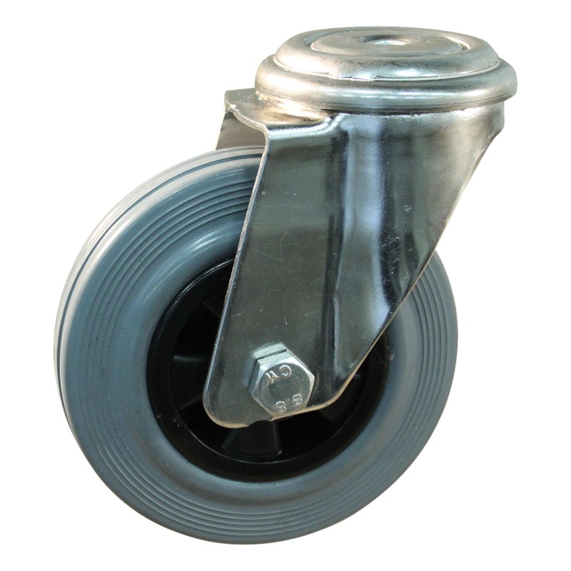 roulette pivotante 100mm série 11 ᠆ 31 trou pour boulon roulement à aiguilles éxécution inox