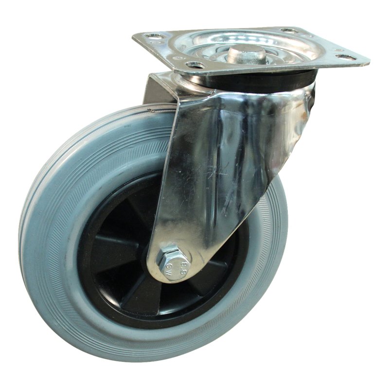 roulette pivotante 180mm serie 11 ᠆ 31 montage de la plaque roulement à aiguilles éxécution inox