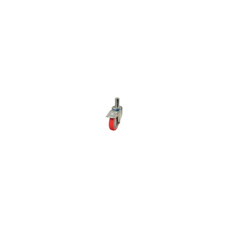 roulette pivotante avec frein 100mm serie 21 ᠆ 15 goupille roulement à billes