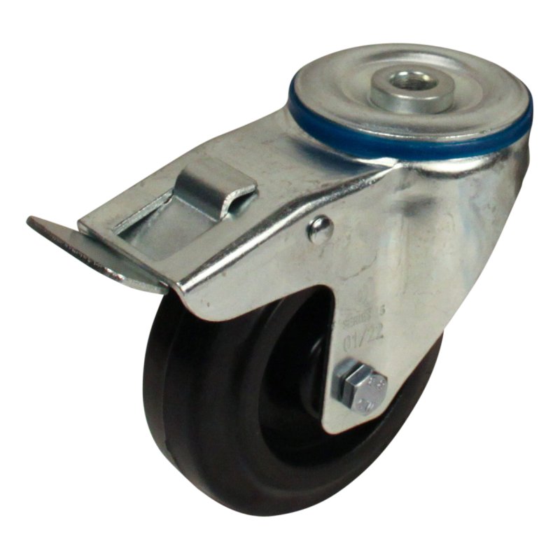 roulette pivotante avec frein 100mm série 07 ᠆ 15 trou pour boulon roulement à rouleaux