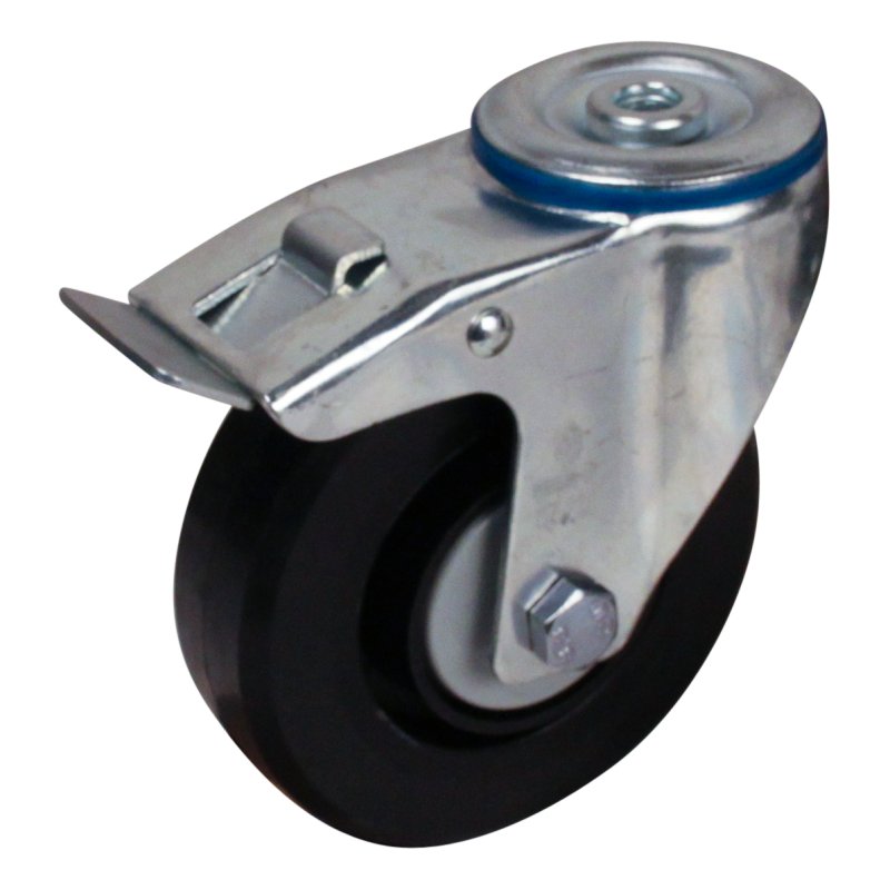 roulette pivotante avec frein 125mm série 07 ᠆ 15 trou pour boulon roulement à billes