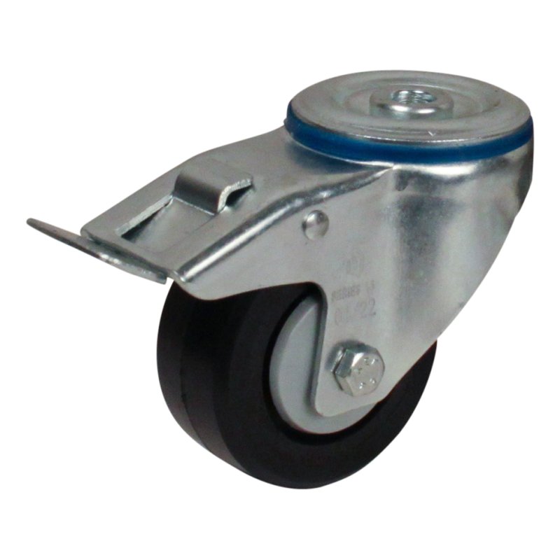 roulette pivotante avec frein 80mm série 07 ᠆ 15 trou pour boulon roulement à billes