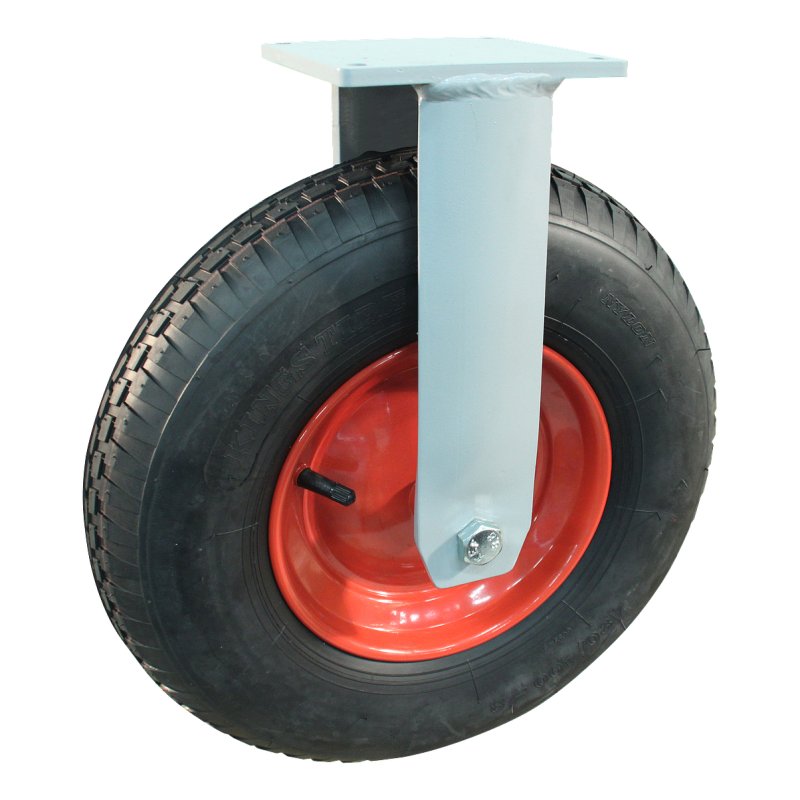 roue fixe 4.80/4.00-8 2.50Ax8H2 ET0 NL100mm métal V-6635 Rouge 20 montage de la plaque roulement à billes