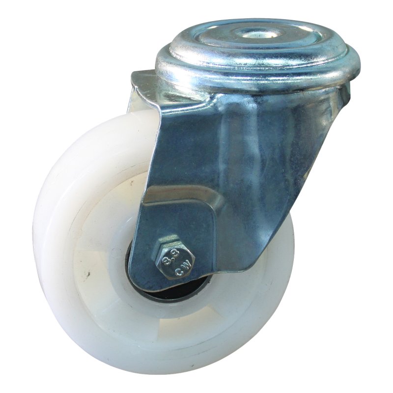 roulette pivotante 125mm serie 33 ᠆ 91 trou pour boulon roulement à billes