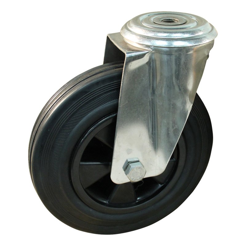 roulette pivotante 200mm série 01 ᠆ 30 trou pour boulon palier lisse