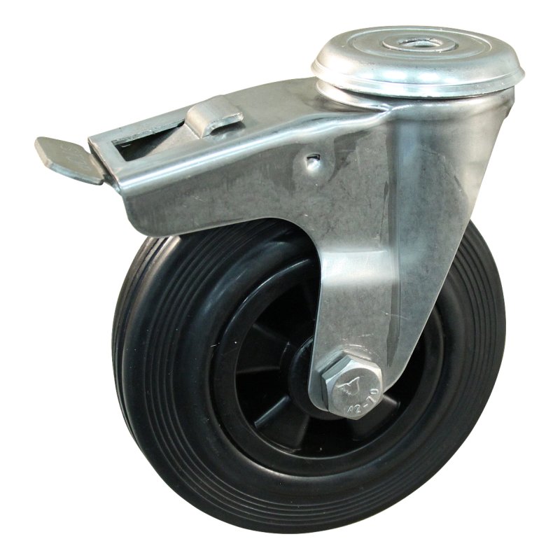 roulette pivotante avec frein 160mm série 01 ᠆ 30 trou pour boulon palier lisse