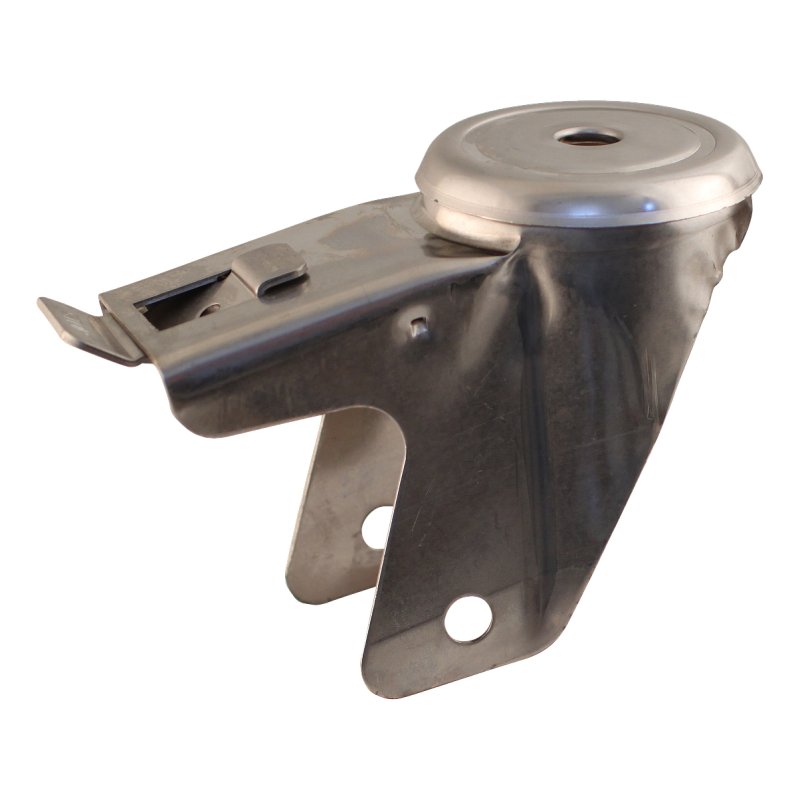 roulette pivotante avec frein 160mm série 01 ᠆ 30 trou pour boulon roulement à aiguilles éxécution inox