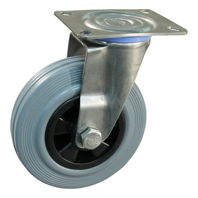 roulette pivotante 125mm serie 11 ᠆ 30 montage de la plaque roulement à aiguilles éxécution inox