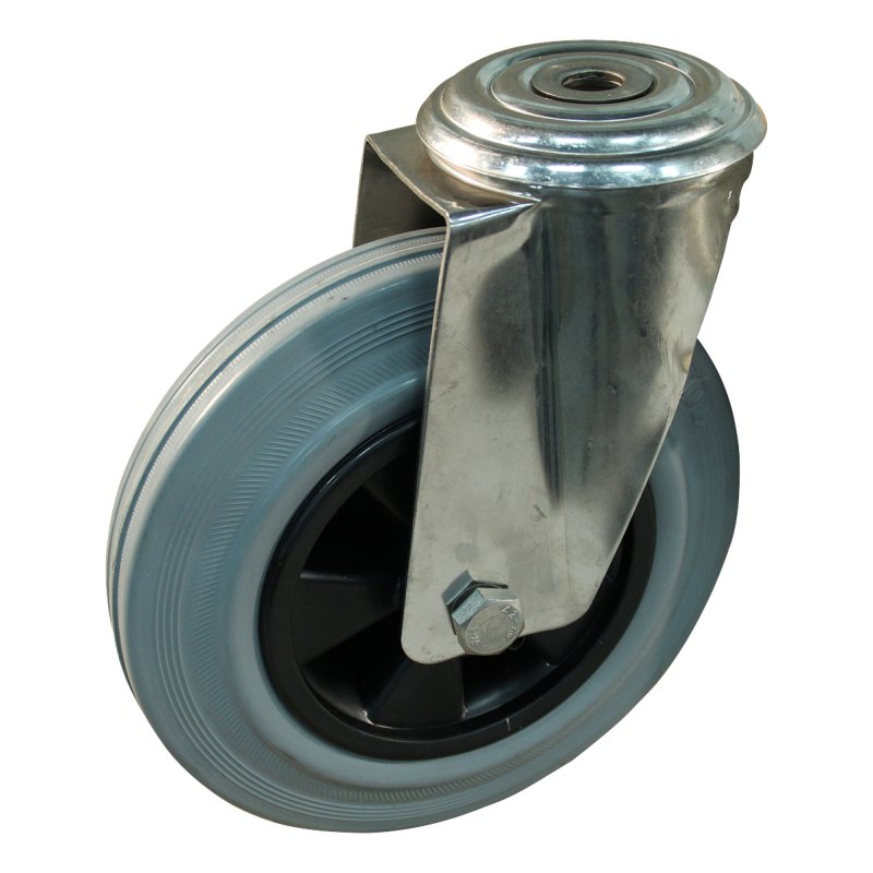roulette pivotante 200mm serie 11 ᠆ 30 trou pour boulon roulement à aiguilles éxécution inox