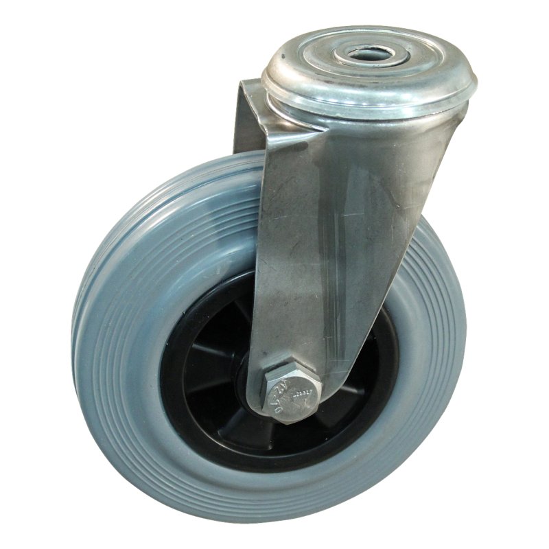 roulette pivotante 80mm serie 11 ᠆ 30 trou pour boulon roulement à aiguilles éxécution inox
