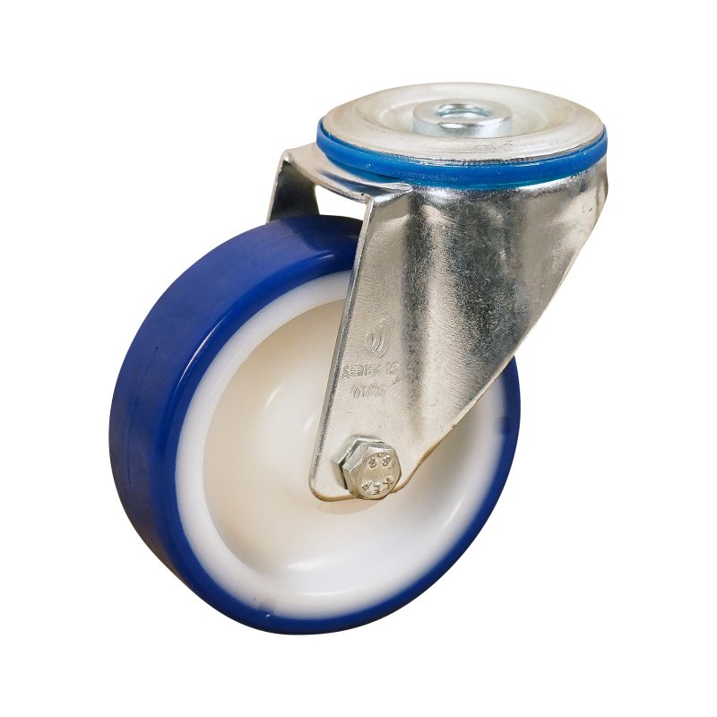 roulette pivotante 100mm série 27 ᠆ 15 trou pour boulon palier lisse