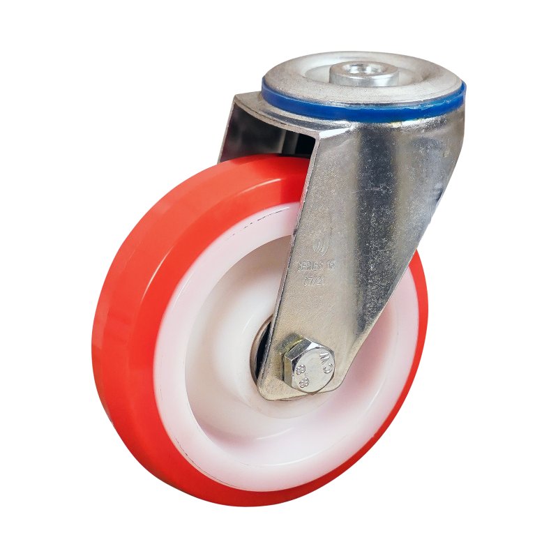 roulette pivotante 125mm série 27 ᠆ 15 trou pour boulon roulement à billes