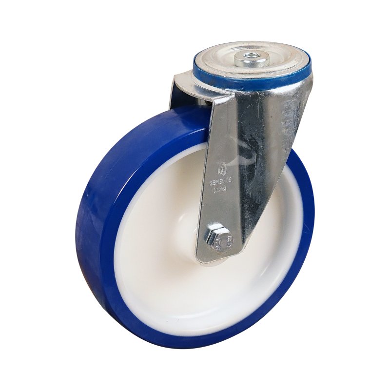roulette pivotante 200mm série 27 ᠆ 15 trou pour boulon palier lisse