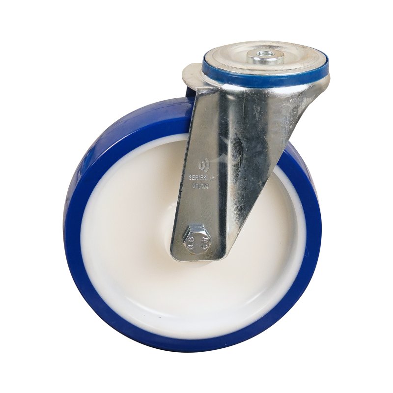 roulette pivotante 200mm série 27 ᠆ 15 trou pour boulon palier lisse