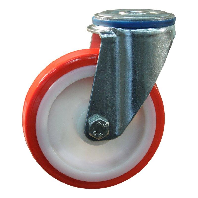 roulette pivotante 200mm série 27 ᠆ 15 trou pour boulon palier lisse