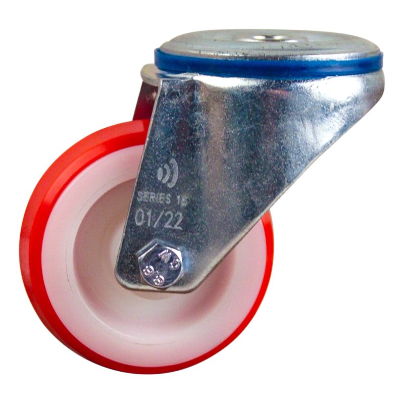 roulette pivotante 80mm série 27 ᠆ 15 trou pour boulon palier lisse