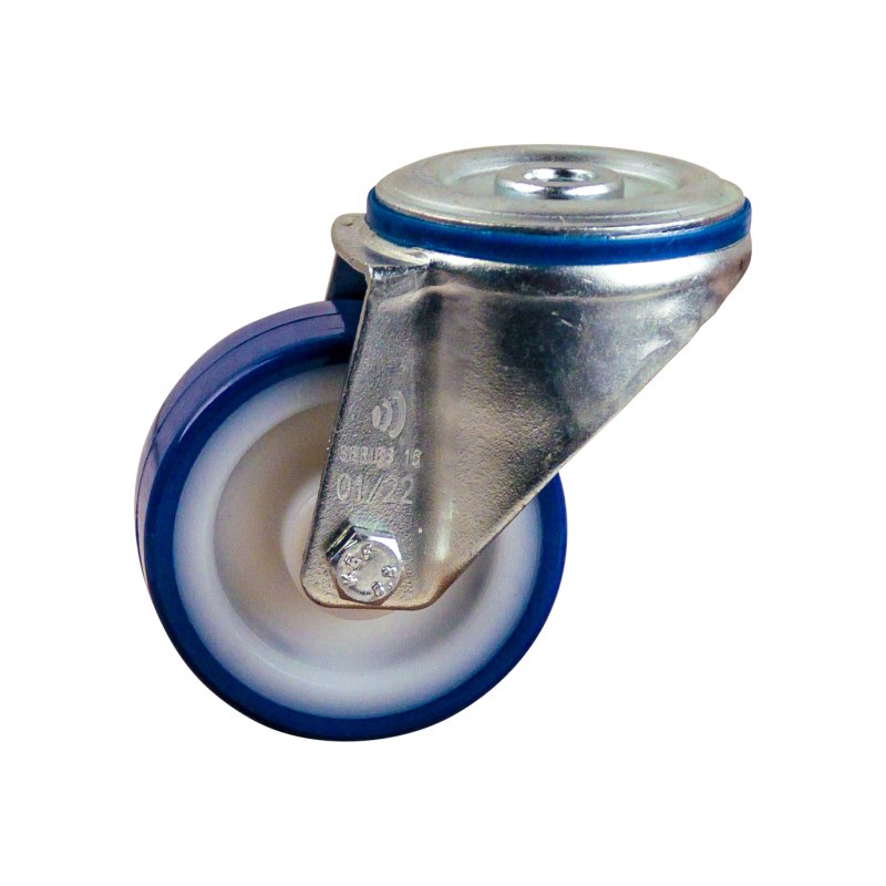 roulette pivotante 80mm série 27 ᠆ 15 trou pour boulon palier lisse