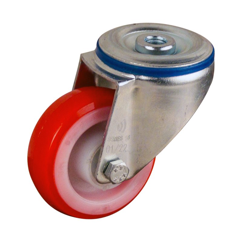 roulette pivotante 80mm série 27 ᠆ 15 trou pour boulon roulement à rouleaux