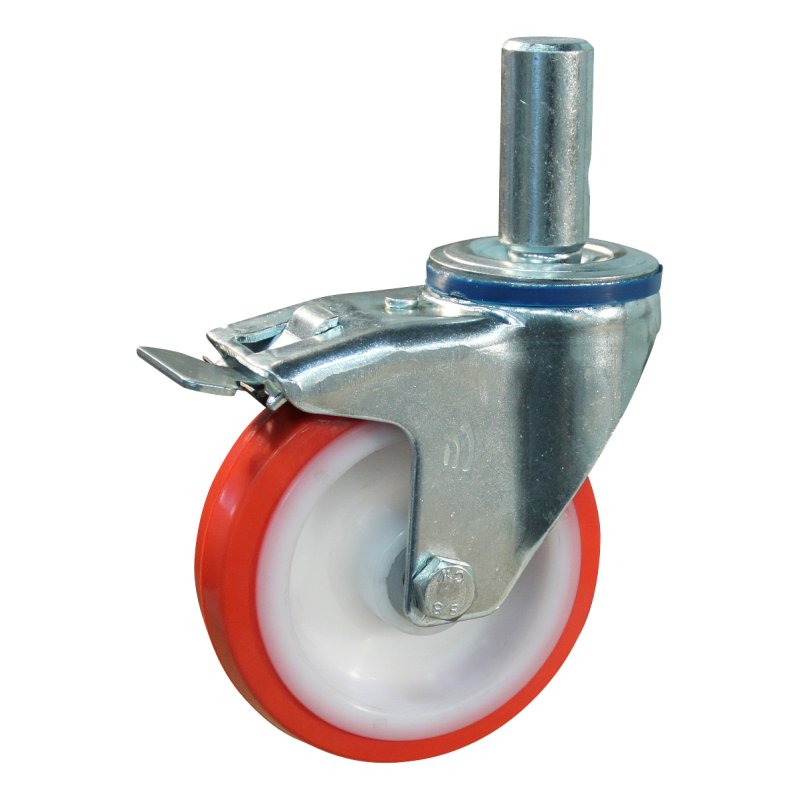 roulette pivotante avec frein 100mm série 27 ᠆ 15 goupille palier lisse