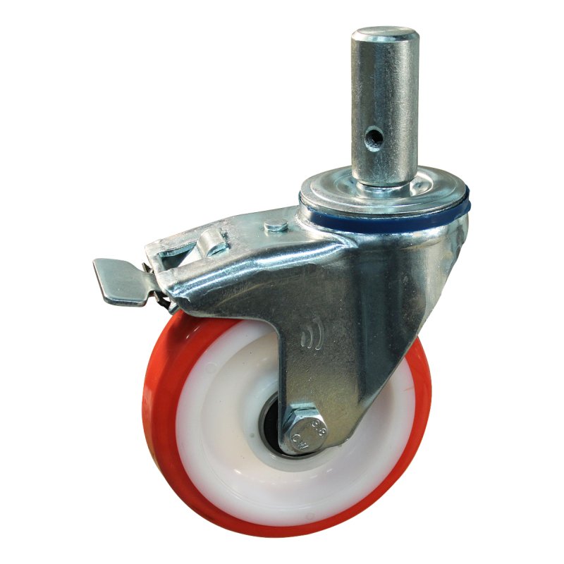 roulette pivotante avec frein 100mm série 27 ᠆ 15 goupille roulement à billes