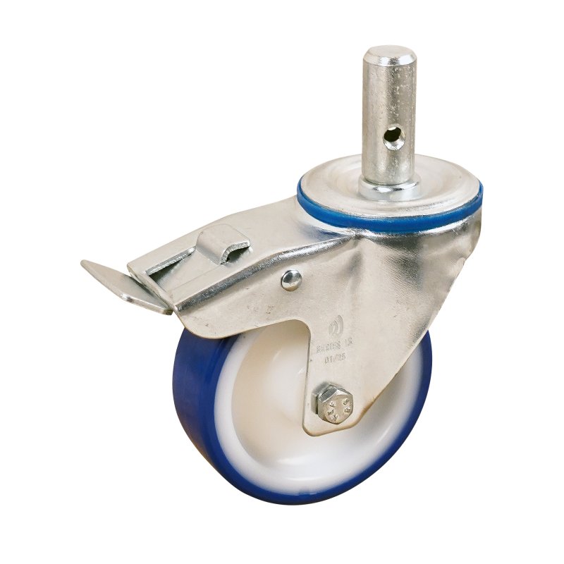 roulette pivotante avec frein 100mm série 27 ᠆ 15 goupille palier lisse