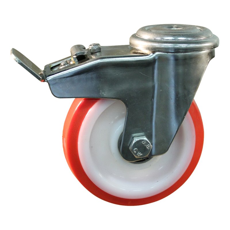 roulette pivotante avec frein 150mm série 27 ᠆ 15 trou pour boulon roulement à billes