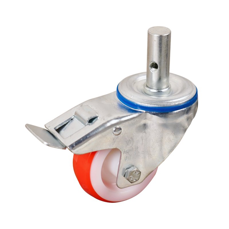roulette pivotante avec frein 80mm série 27 ᠆ 15 goupille palier lisse