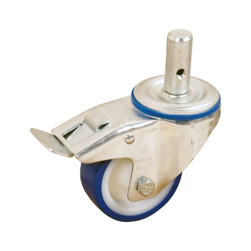 roulette pivotante avec frein 80mm série 27 ᠆ 15 goupille palier lisse