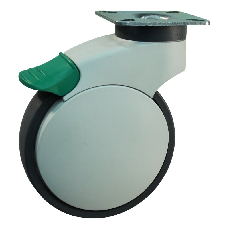 roulette pivotante avec blocage directionnel 125mm bouwgroep 88X ᠆ 88 montage de la plaque roulement à billes
