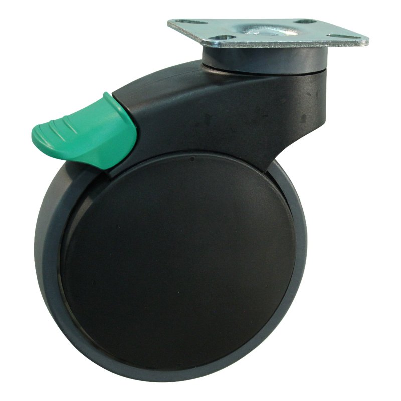roulette pivotante avec blocage directionnel 125mm bouwgroep 88X ᠆ 88 montage de la plaque roulement à billes