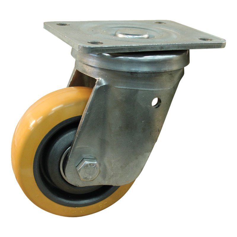 roulette pivotante 125mm serie 21 ᠆ 36 montage de la plaque Roulement à billes en inox
