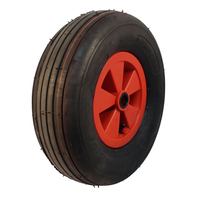 pneu + roue 16x6.50-8 2.50Ax8 roulement à rouleaux Ø20 NL88mm plastique V-3503 Rouge
