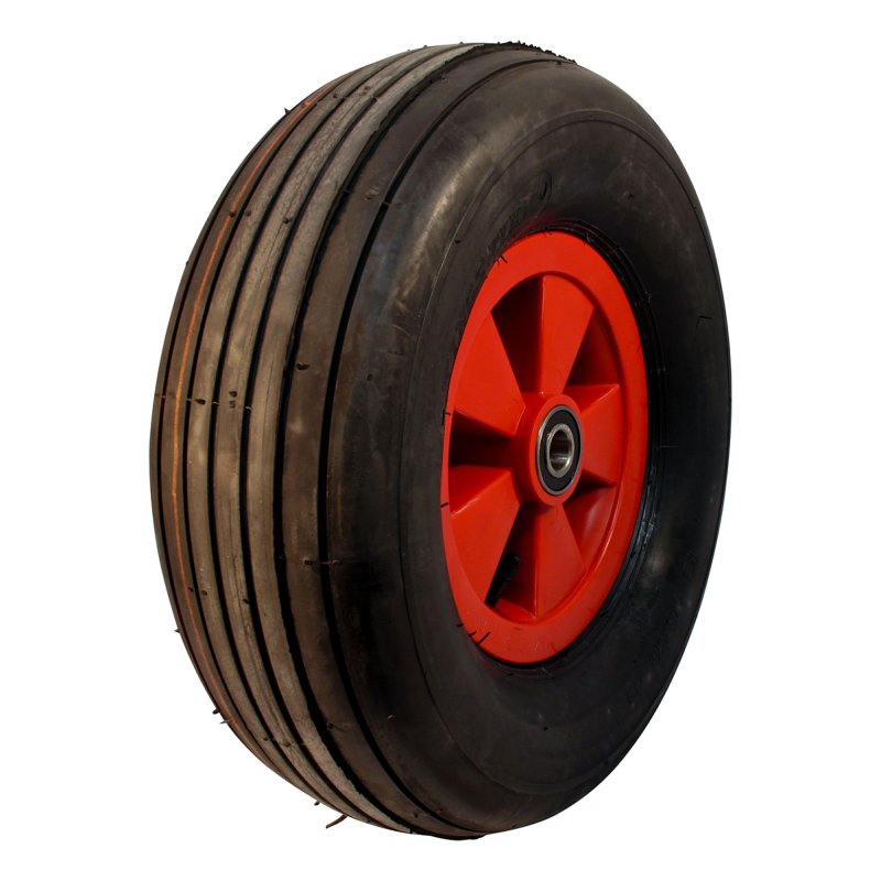 pneu + roue 18x9.50-8 2.50Ax8 ET0 NL88mm plastique HF-217 Rouge roulement à billes