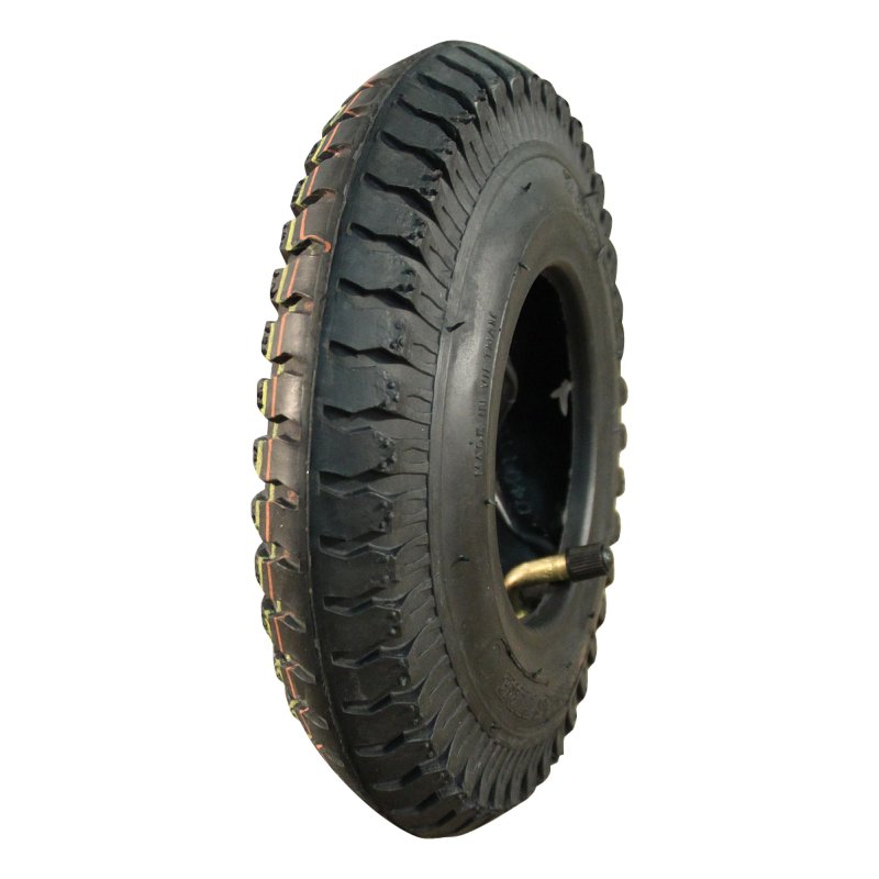 pneu + roue 2.50-4 2.10x4 ET0 roulement à rouleaux Ø20 NL75mm plastique V-6606 Rouge