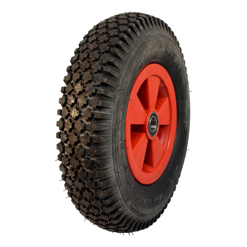 pneu + roue 4.80/4.00-8 2.50Ax8 NL75mm plastique S-2202 Rouge