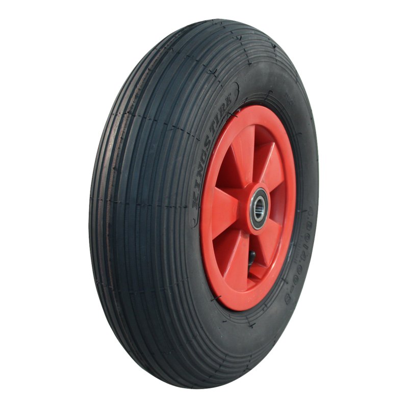pneu + roue 4.80/4.00-8 2.50Ax8 ET0 NL88mm plastique S-2202 Rouge