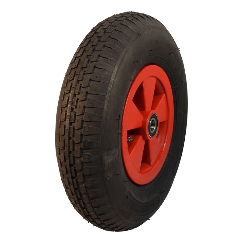 pneu + roue 4.80/4.00-8 2.50Ax8 NL75mm plastique V-6635 Rouge