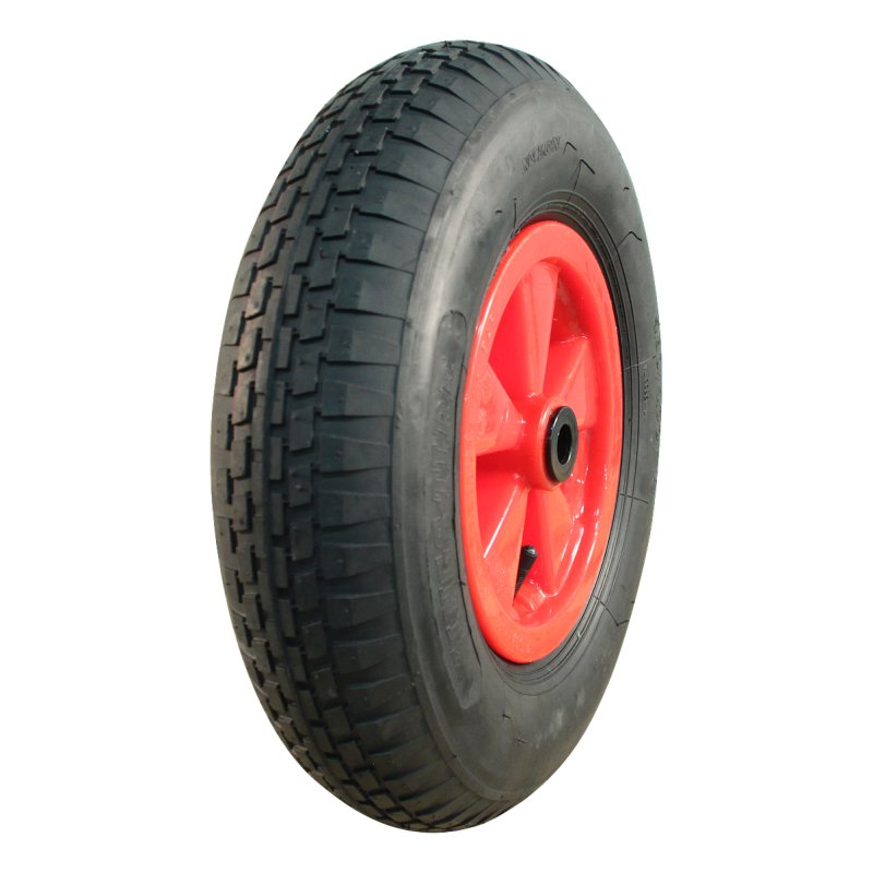 pneu + roue 4.80/4.00-8 2.50Ax8 roulement à rouleaux Ø20 NL88mm plastique V-6635 Rouge